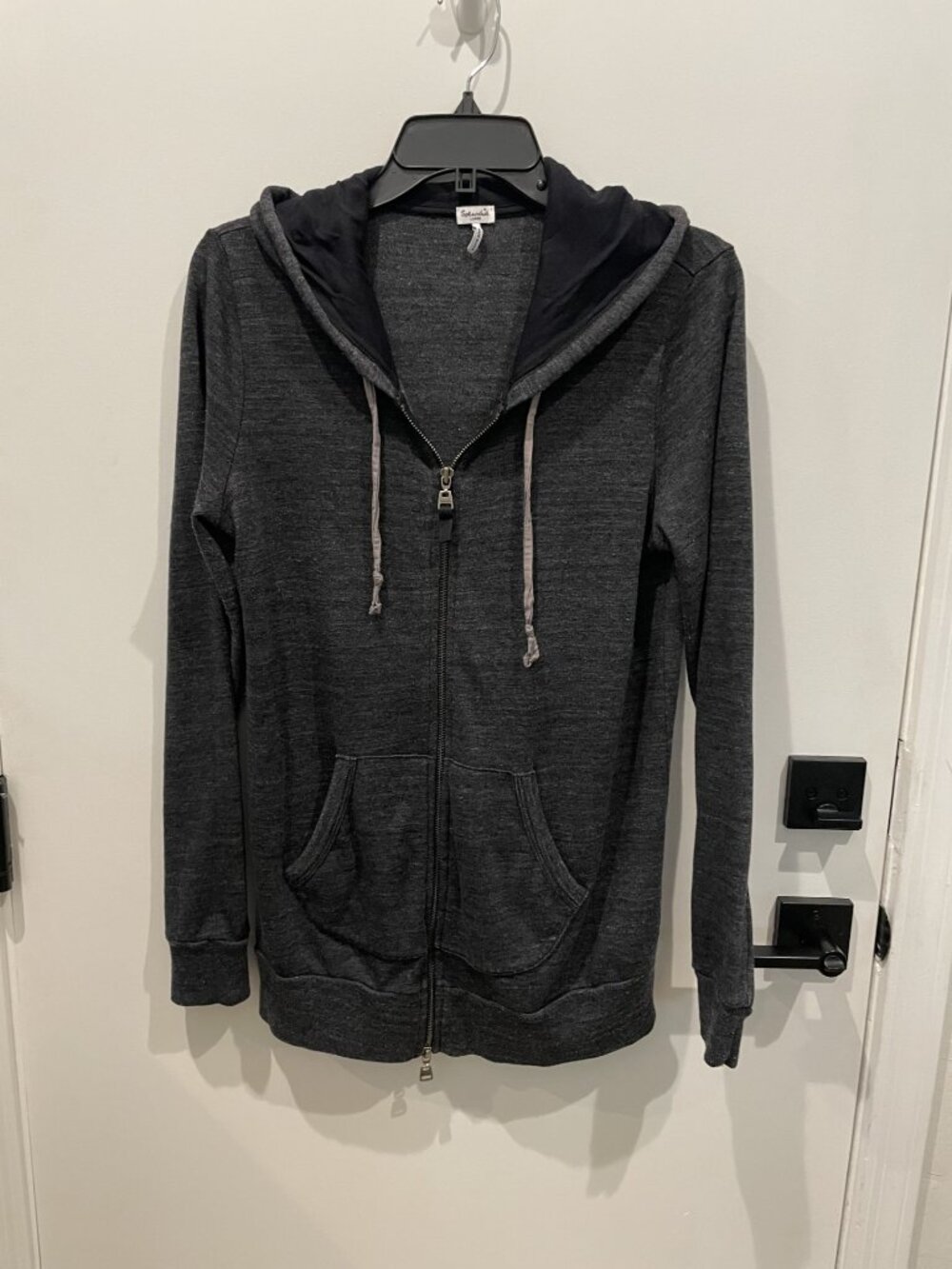 Splendid Gray Full Zip Hoodie Sweatshirt - Size Large - Retail $128